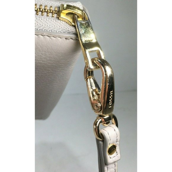 Fossil Gray Leather Multicolor Abstract Clutch Wristlet Wallet - Picture 10 of 12